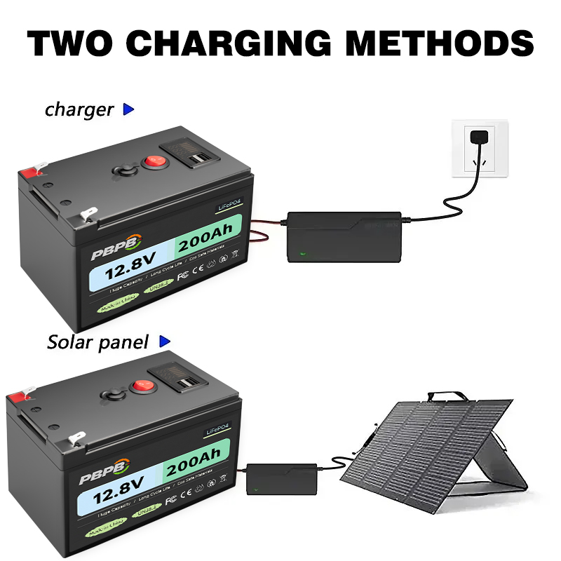 Renewable Energy Fan - 12V 200Ah 리튬 LiFePO4 딥 사이클