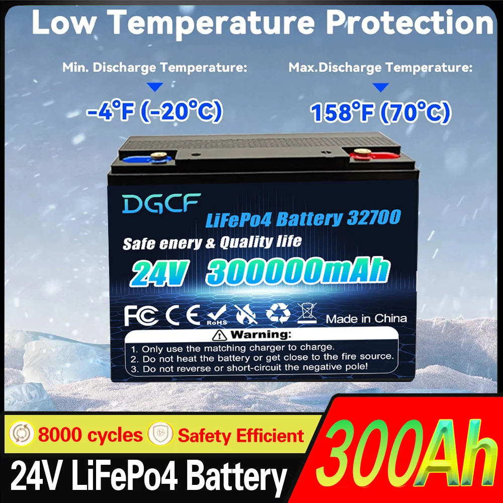 Renewable Energy Fan - ️24V 300Ah LiFePO4 32700 리튬 배터리
