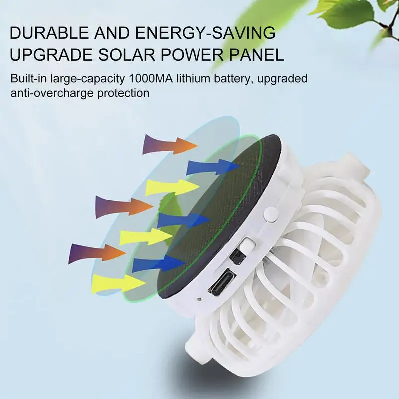 통기성 좋은 솔라 팬이 있는 야외용 햇빛 가리개 모자, - Renewable Energy Fan 리뷰 및 가격