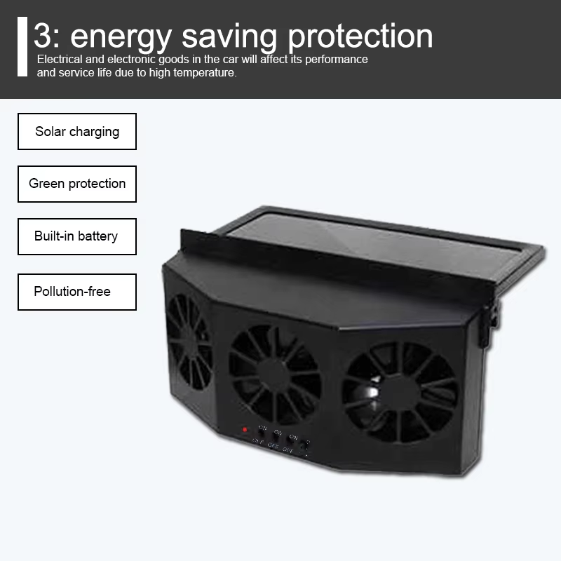 대형 풍압 자동차 팬 충전식 2.4V 블랙 3헤드 태양 - Renewable Energy Fan 리뷰 및 가격
